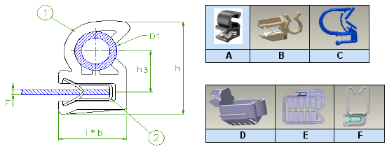 Araymond - Clip Plastique Pour cable ou Tube - Plastic Cable Clips