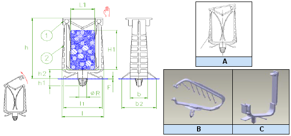 Araymond - Clip Plastique Pour cable ou Tube - Plastic Cable Clips