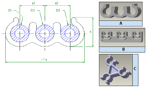 Araymond - Clip Plastique Pour cable ou Tube - Plastic Cable Clips