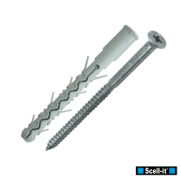 Cheville Nylon à Double Expansion + Vis à Tête Fraisée Pozidriv