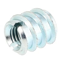 Douille Filetée pour Bois M8X/16/14 Acier Zingué Blanc Type Sk à 6 Pans Creux