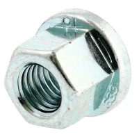 Écrou à Embase Lisse Acier Classe 10 Zingué Blanc DIN 6331