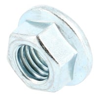 Écrou à Embase Lisse Acier Zingué Blanc DIN 6923