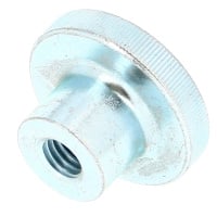 Écrou Moleté Haut Acier Zingué Blanc DIN 466