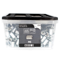 ESSBOX de 650 Écrous Aveugles Crantés Tête Reduite M5 Acier (8 Plots)