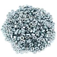 Sachet de 500 Écrous Hu M2.5 Acier Zingué Blanc DIN 934