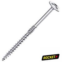 VBA Rocket Charpente TPL Torx 8X120/80 Acier Zingué Blanc