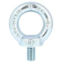Vis Anneau M6X12 Acier Zingué Blanc DIN 580