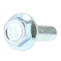 Vis à Tête Hexagonale à Embase Lisse Acier 8.8 Zingué Blanc Filetage Total DIN 6921