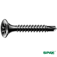 Vis Placo SPAX Tête Trompette Phillips Pointe Foret 3.5X35 Acier Phosphaté Noir