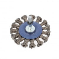 BROSSE CIRCULAIRE TORSADEE D75X12X6 FIL ACIER ONDULE 0.30 7202-611.151