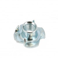 Douille Filetée à Pointes Acier Zingué Blanc