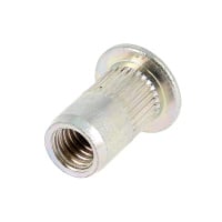 RIVKLE® Tête Plate Fut Cylinque Ouvert Moleté M8 Ep 1 à 2 Zingué