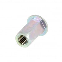 RIVKLE® Tête Plate Fut Hexagonal Ouvert M12 Ep 1 à 4 Zingué