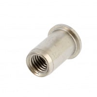 RIVKLE® Tête Plate Fut Cylinque Ouvert M10 Ep 1 à 3 Inox