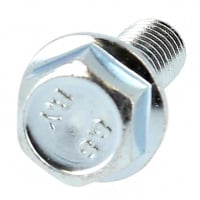 TH à Embase Crantée Acier 8.8 Zingué Blanc Din 6921