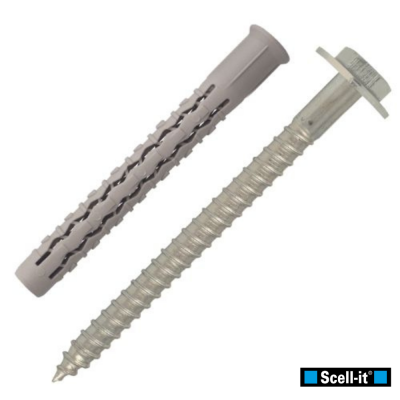 Cheville Nylon Longue Expansion avec TH Embase Acier