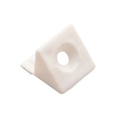 Coin d'Assemblage à Ailettes en Plastique Blanc