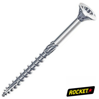 VBA ROCKET CHARPENTE TF TORX 6X300/100 Z.BLANC