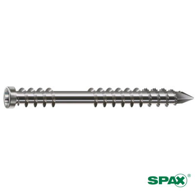 Vis de Terrasse SPAX Double Filetage Tête Cylindrique T-STAR plus Inox A2
