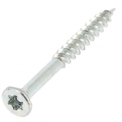 Vis Bois VBA TFX Acier Zingué Blanc - VBA Tête Fraisée Torx - Vis