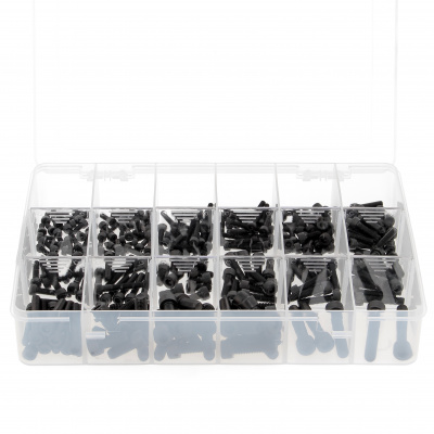 Coffret d'assortiments 255 TCHC Acier 8.8 Noir Din 912
